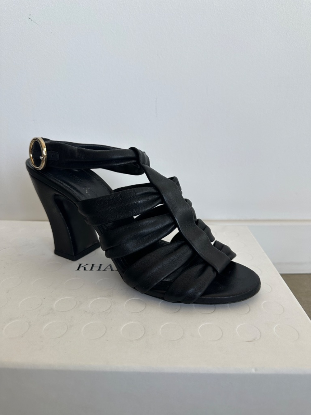 Khaite Womens strappy sandals black size 38.5 - Picture 1 of 7